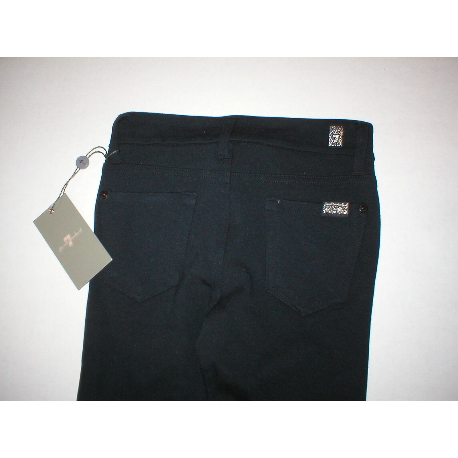New Girls Jeans The Skinny 7 For All Mankind Nwt Leggings Black Pants Rayon 7